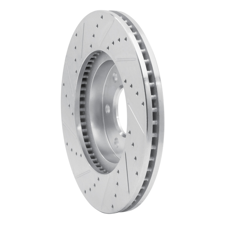 Chevrolet TrailBlazer Brake Rotor (1) - Front Right - R1 Concepts - Drilled & Slotted - Silver - `06-`09